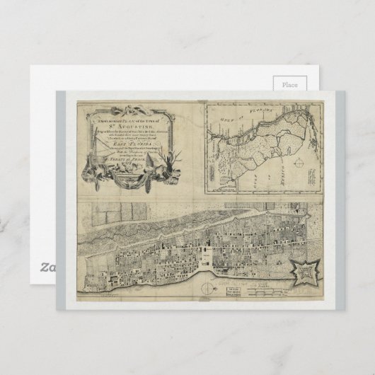 Carte de St. Augustine Florida (1764) (Devant / Derrière)