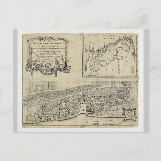 Carte de St. Augustine Florida (1764) (Devant)