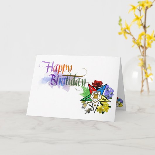 Carte de Star Birthday (Fleur jaune)