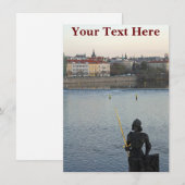 Carte de statue de Prague personnalisable (Devant / Derrière)