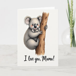 Carte de style aquarelle "Maman chérie"