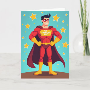 Carte de style bande dessinée Super Papa