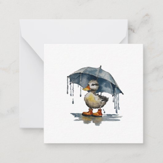 Carte de style carte postale Fluffy Duckling (Devant)