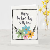 Carte de style d'illustration Maman adorable (Fleur jaune)