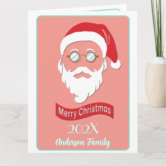 Carte de style Hipster père Noël (Devant)
