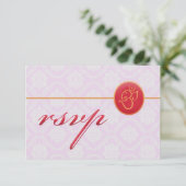 Carte de style indien Mariage RSVP (Debout devant)