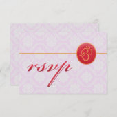 Carte de style indien Mariage RSVP (Devant / Derrière)