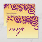 Carte de style indien Mariage RSVP (Devant / Derrière)