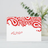 Carte de style indien Mariage RSVP (Debout devant)