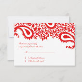 Carte de style indien Mariage RSVP (Dos)