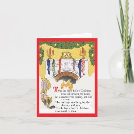 Carte de style rétro "Nuit avant Noël" (Devant)