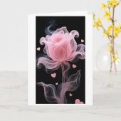 Carte de style rose rose (Fleur jaune)