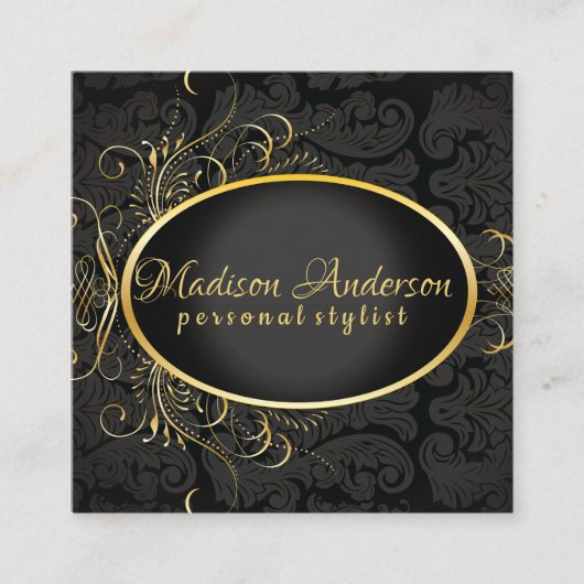 Carte de style Royal Classy en or noir (Devant)