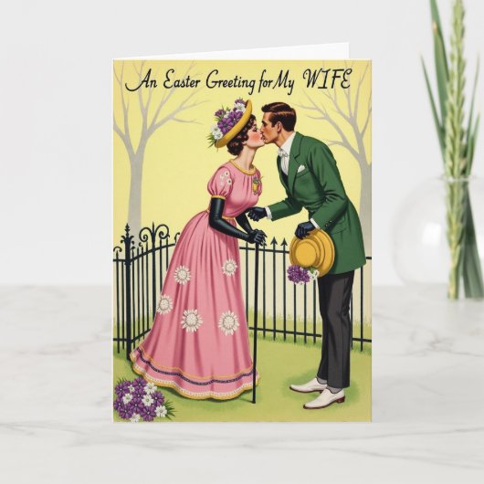 Carte de style vintage Baiser de chéri(e) (Devant)