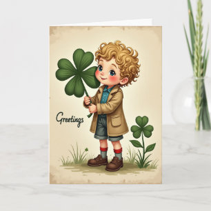 Carte de style vintage Clover Boy