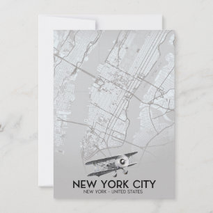 Carte de style vintage de la ville de New York