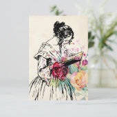 Carte de style Vintage Merci (Debout devant)