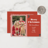 Carte de sucre de canne de Noël (Devant/Arrière en situation)