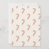 Carte de Sucre de canne de Noël simple rouge blanc (Dos)