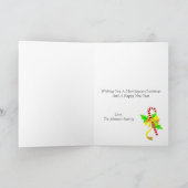 Carte de sucrerie de menthe poivrée de Joyeux Noël (Intérieur)