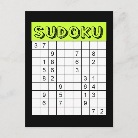 Carte de Sudoku (Devant)