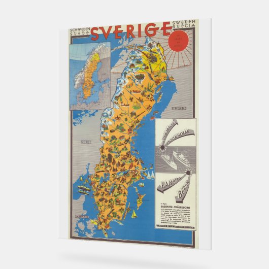 Carte de Suède (Angle)