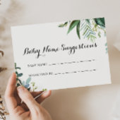 Carte de suggestions pour le nom de bébé vert clas