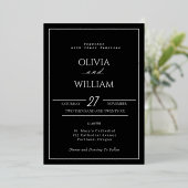 Carte de Suite de Faire-Part de Mariage Minimalist (Debout devant)