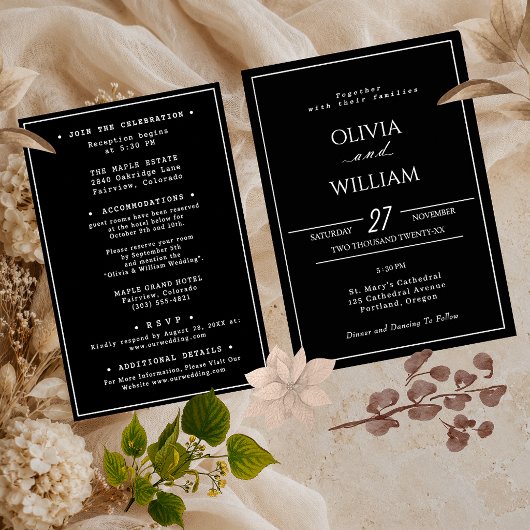 Carte de Suite de Faire-Part de Mariage Minimalist