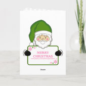 Carte de suite Père Noël verte (Dos)