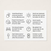 Carte de suivi après Botox Mighty (Dos)