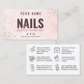 Carte de suivi de l'instruction des ongles (Devant / Derrière)