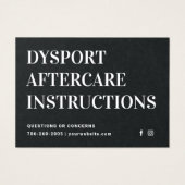 Carte de suivi de traitement DYSPORT Injection Pre (Devant)