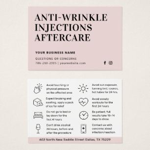 Carte de suivi des injections anti-rides de couleu