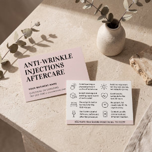 Carte de suivi des injections anti-rides de couleu