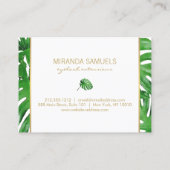 Carte de suivi Feuille de Monstera Tropical Waterc (Dos)