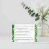 Carte de suivi Feuille de Monstera Tropical Waterc (Debout devant)