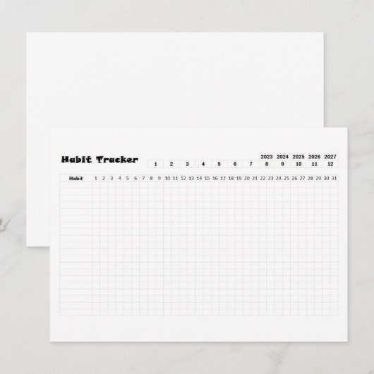 Carte de suivi Habit (Devant / Derrière)