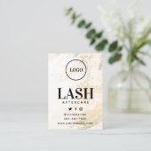 Carte de suivi Logo Gold Lashes personnalisée  (Debout devant)