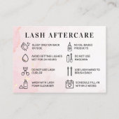 Carte de suivi Pink Gold Custom Logo Lash (Dos)