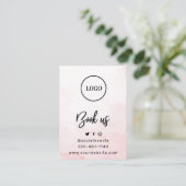 Carte de suivi Pink Gold Custom Logo Lash (Debout devant)