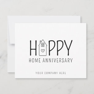 Carte de suivi pour l'anniversaire d'une maison po