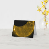 Carte de Sun et de note de lune (Fleur jaune)