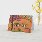 Carte de Sun-Salutation de ressort (Fleur jaune)