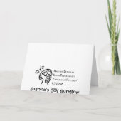 Carte de Sunglow de la joie de Joanne (Dos)