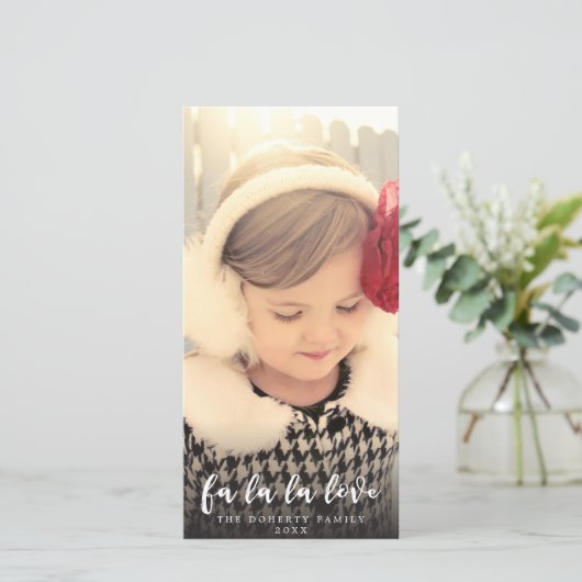 Carte de superposition de script de Noël d'amour (Debout devant)