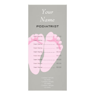 Carte de support de pédicure ou de podiatre