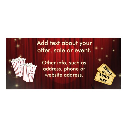 Carte de support de salle de cinéma (Dos)