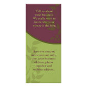 Carte de support d'établissement vinicole (Dos)