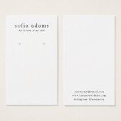 Carte de support d'oreille simple personnalisée en (Devant & derrière)